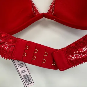 Victoria's Secret Incredible by VS Padded‎ Plunge Bra Red Size 32D thumbnail 4