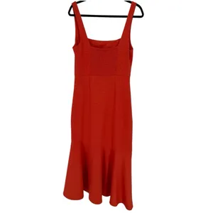 NWT‎ Anthropologie Ariana Square Neck Asymmetrical Ruffle Hem Tank Dress Medium thumbnail 6
