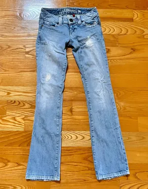 Vintage Lowrise Daredevil Bootcut Jeans Distressed Y2K thumbnail 1