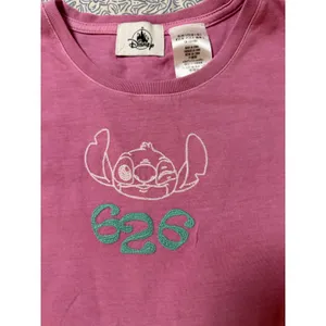 NWT Disney Stitch Size Small Women Tank Top Pink Embroidered 626 thumbnail 2