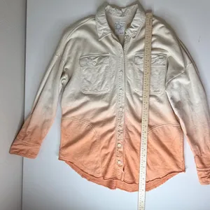 Offline by Aerie Lumber Jane Shacket Small Ombre Tye Die Button‎ Up Comfy Lounge thumbnail 9