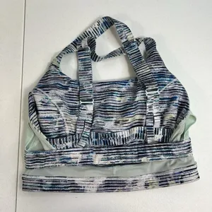 Lululemon 6‎ Sports Bra Pure Practice Blurry Belle Sea Mist Luxtreme Med Support thumbnail 12