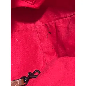 VTG Dooney & Bourke Red Pebble Leather Shoulder Tote Bag Y2K Leather Tassel thumbnail 7