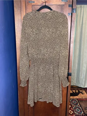 Show Me Your Mumu Adelaide Leopard Print Ruffle Mini Animal Western Boho Dress L thumbnail 6