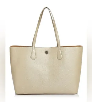 Tory Burch | NWOT Metallic Perry Leather Tote Golden Large Purse Shoulder Bag thumbnail 1