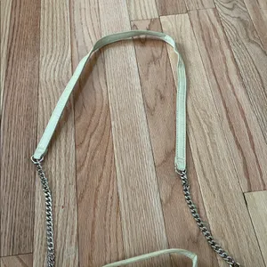 Zara Yellow Cream Mini Shoulder Bag Womens Croc Embossed Minimalist thumbnail 3