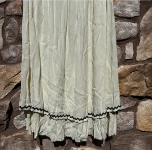 VTG Scully Embroidered Maxi Pull-on Skirt Gauzy Womens Large Boho Layered thumbnail 7