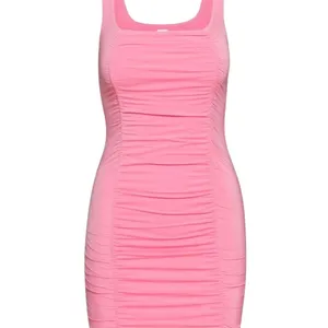 Aritzia Wilfred Lydia Mini sleeveless Ruched Barbiecore summer dress Bodycon thumbnail 6