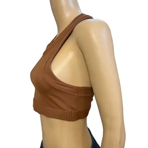 Set Active Longline Sports Bra High Neck Racerback Crop Top thumbnail 3