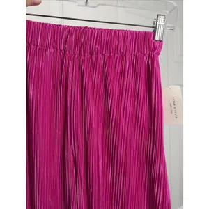 Altar'd State Plisse Wide Leg Pants Womens Size XS Hot Pink Pleated Y2K Satin thumbnail 4