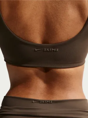 NIKE X SKIMS (G15) Matte Scoop Neck bra | Color Currant | Size MEDIUM thumbnail 7