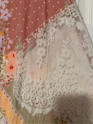 Free People Vienne Tee Lace Floral‎ Tunic Top Fairy Whimsical Floral Boho Hippie thumbnail 5