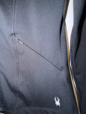 Spyder Black Hooded Softshell Zip Jacket thumbnail 2