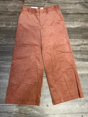 NWT A New Day Corduroy Wide Leg Pants Rust Size 4R 100% Cotton thumbnail 3