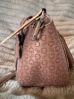 Guess Pink Monogram Mini Satchel Crossbody Purse thumbnail 5
