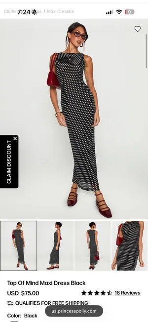Princess Polly Dress Maxi Polka Dot thumbnail 3
