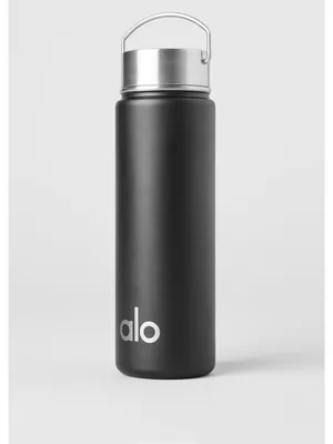 ALO Yoga Black Aluminum Water Bottle with Carry Handle NWT 24oz thumbnail 14
