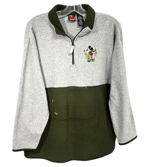 VTG‎ Mickey Unlimited XL Fleece Pullover Disney Sweatshirt Embroidered 919 thumbnail 1