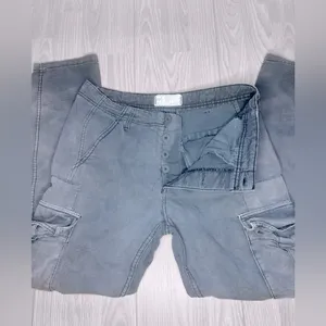 FREE PEOPLE Women’s Grey Cargo Pants thumbnail 7