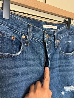 Levi’s Low Pro Straight Leg Distressed Jeans thumbnail 6