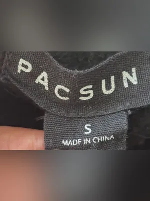 PacSun Black with Yellow, Pink & Green Graphic Unisex Pullover Hoodie Size S thumbnail 3
