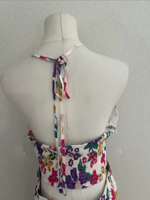 Petal & Pup Kari Halter Crop Top & Maxi Skirt, Floral, Size XL, NWOT Display thumbnail 8