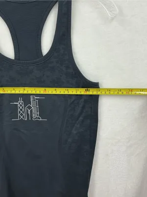 lululemon athletica Black Racerback Tank with Minimal Line Graphic 1131 thumbnail 2