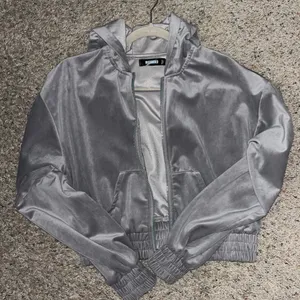 Missguided grey suede crop jacket! thumbnail 1