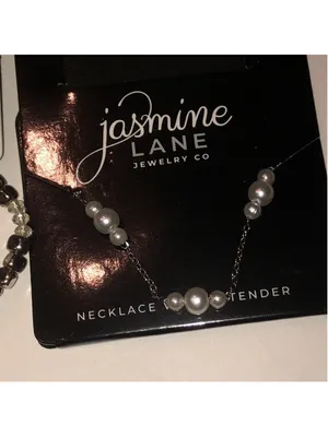 Jasmine Lane Silver Tone Faux Pearl and Beaded Stretch Bracelet Jewelry Set thumbnail 3