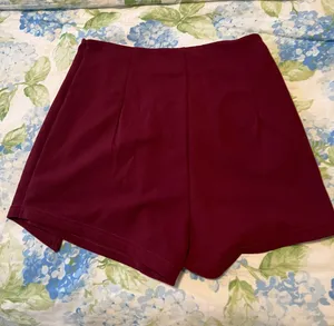 Burgundy Mini Skirt Size XS thumbnail 3