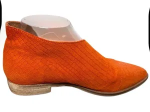 Free People Royale Flats Orange Textured Leather D'Orsay Shoes 36 US‎ 5.5 thumbnail 1