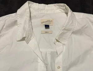 Universal Threads Long Sleeve Plain White Button-Up Shirt XL thumbnail 2