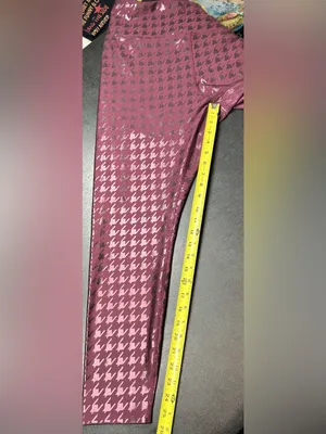 Peloton Size 2XL Purple Res Show Up Houndstooth Printed Legging thumbnail 7
