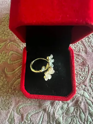 & Other Stories Women’s Gold Tone Embellished Ring Size 6 thumbnail 2