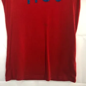Hollister Embroidered Red Women's Tee Size M thumbnail 4