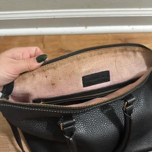 Dooney & Bourke | Black Pebbled Leather Gold Hardware Satchel Crossbody Bag thumbnail 7