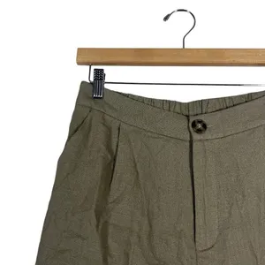 NWT Molly Bracken Premium Solid Linen Blend Shorts Olive Green Summer Size S thumbnail 3