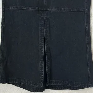 Tibi Size 29 Black Low Rise Denim Jean Midi Skirt with Front Slit thumbnail 6