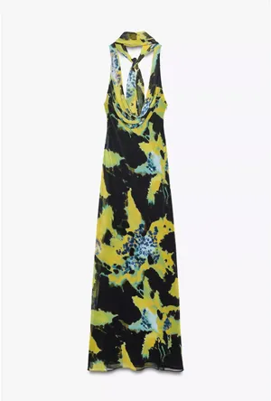 Zara Foulard Print Long Dress thumbnail 2