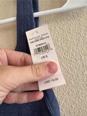 NWT American Eagle Outfitters Navy Blue Ribbed Tank Top thumbnail 2