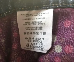 Cabela's Flannel Lined Purple Polka Dot Jeans Women’s Size 12 R thumbnail 6