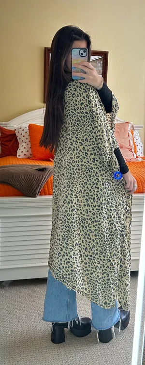 Style Park 1 Cheetah print kimono duster thumbnail 3