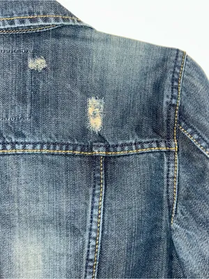 Old Navy Women's Washed Blue Denim Jacket thumbnail 4