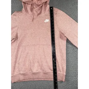 Nike Hoodie Women XS High Neck Pink Heathered‎ Pullover thumbnail 4