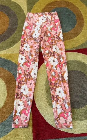 Offline by Aerie Real Me 7/8 Leggings High Rise Crossover Waistband Floral M thumbnail 1
