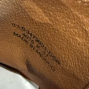 Frye‎ Nora Short Zipper Boot Almond Toe Tan Block Heel Womens Size 8.5B thumbnail 9