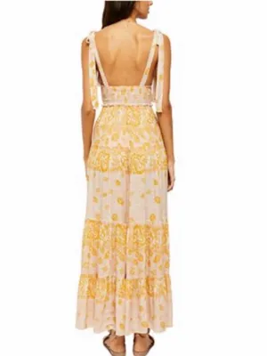 Free People Let's Smock About It Floral Print Maxi Dress In Ivory Combo Small thumbnail 4