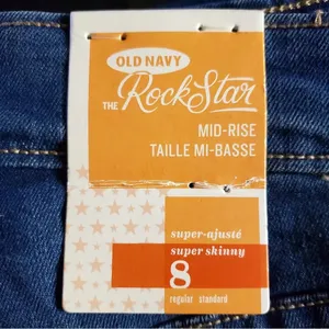 Old Navy Rockstar Mid Rise Skinny Jeans‎ NWT Women’s 8 thumbnail 5