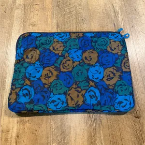 Marc by Marc Jacobs Floral Quilted Nylon Tech Laptop Sleeve in Blue/Brown/Green thumbnail 3