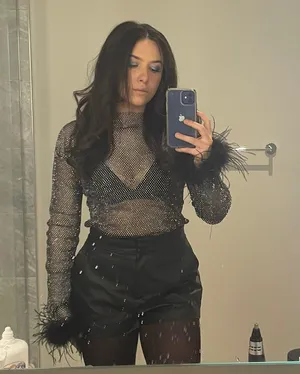 Sheer Feather Rhinestone Top Black thumbnail 4